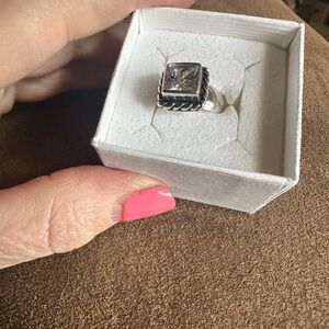 Elegant Silpada Sterling Silver Ring with Clear Stone